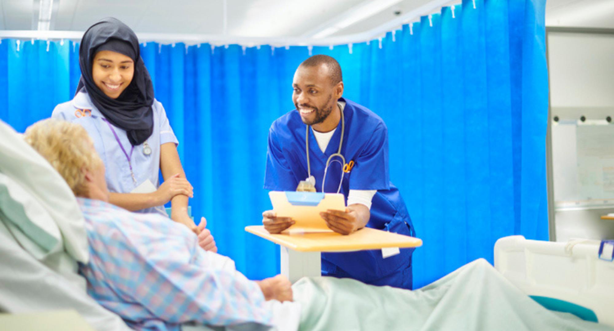 black nurses with patient