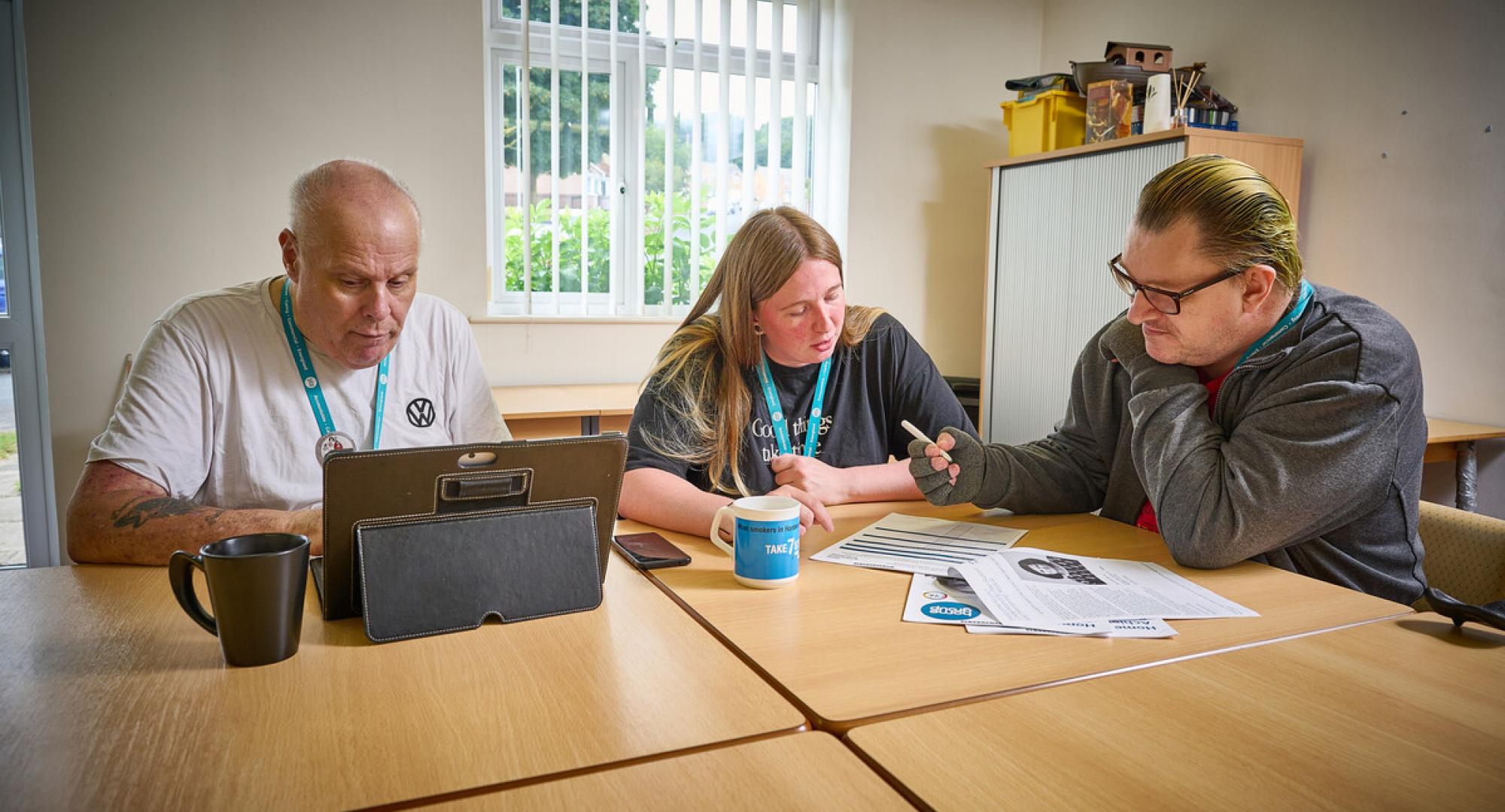 Staff and customers at County Durham community services