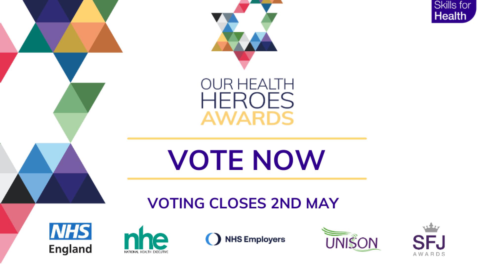 Our Health Heroes Awards graphic
