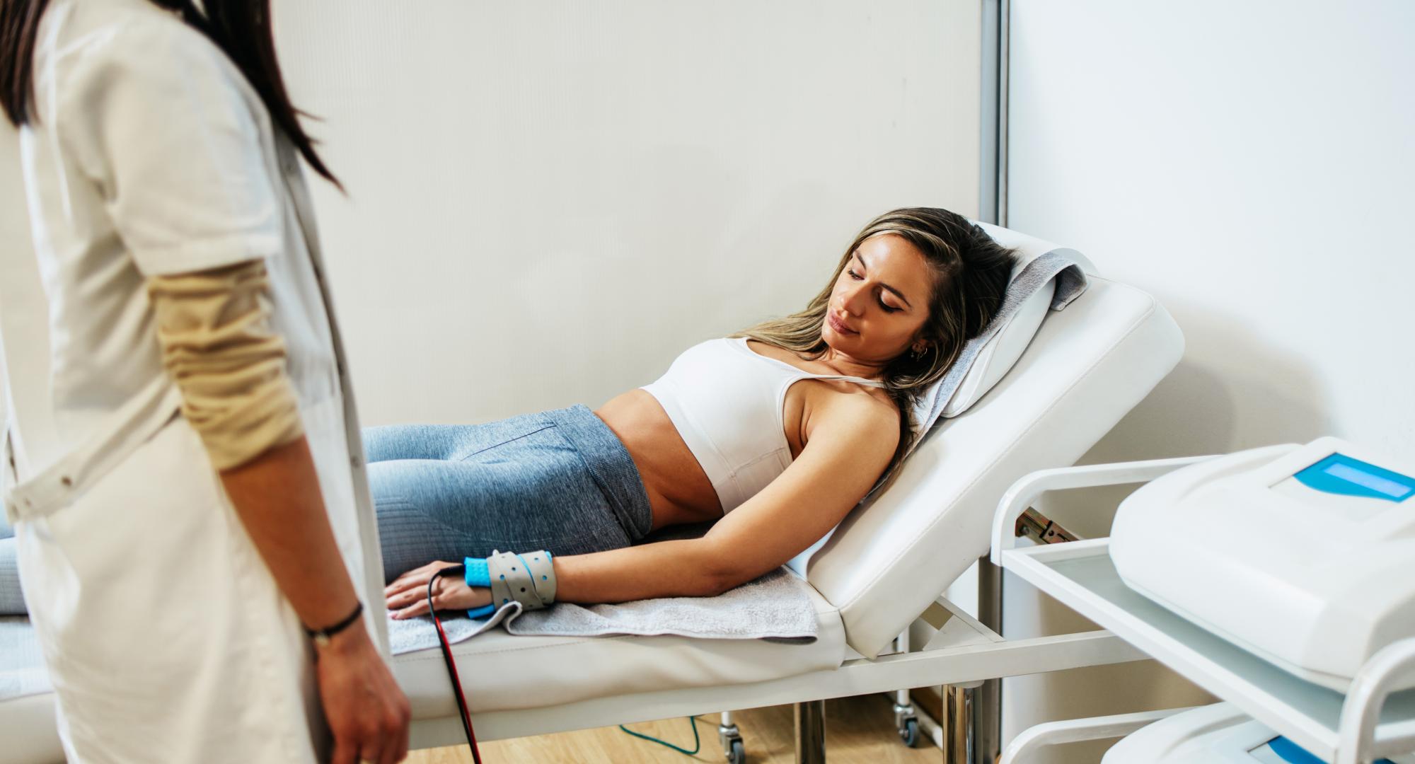 Woman and Doctor in Hospital