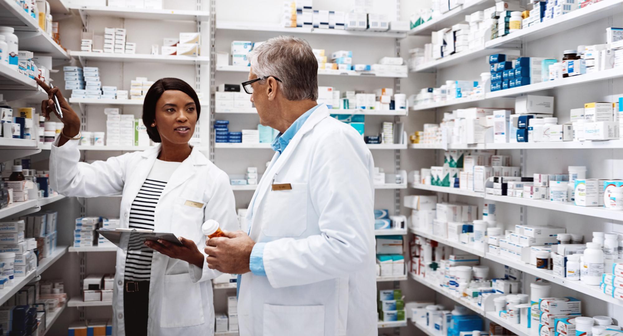 Pharmacists in a pharmacy