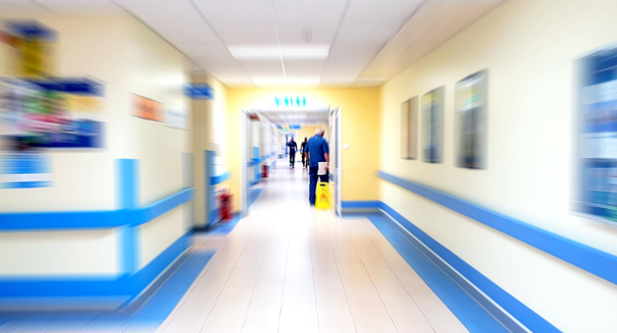 View of a hospital corridor