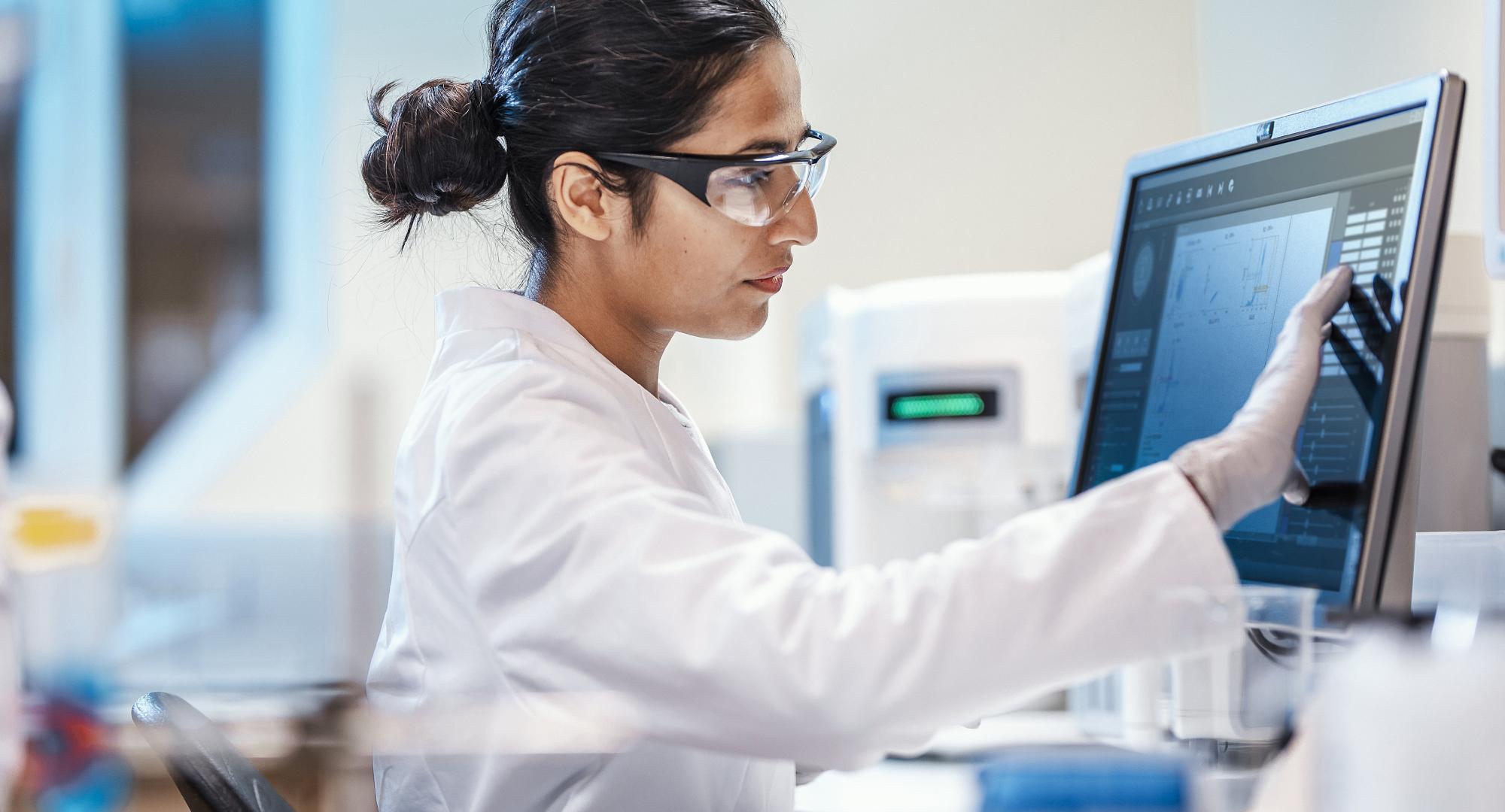 Female researcher