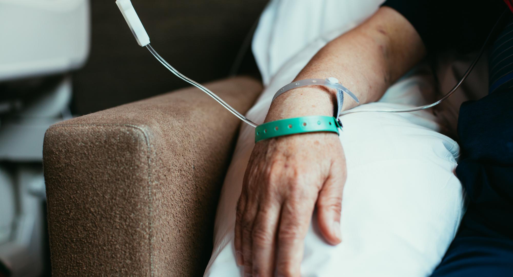 Cancer patient's hand
