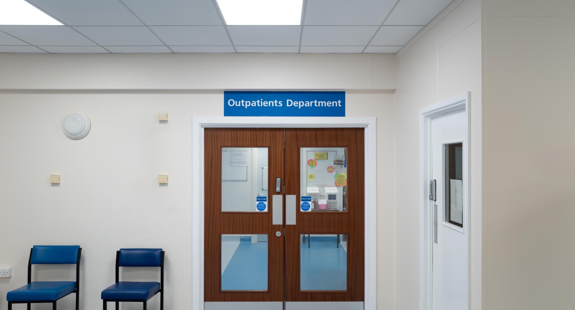 Typical NHS Out Patients waiting room