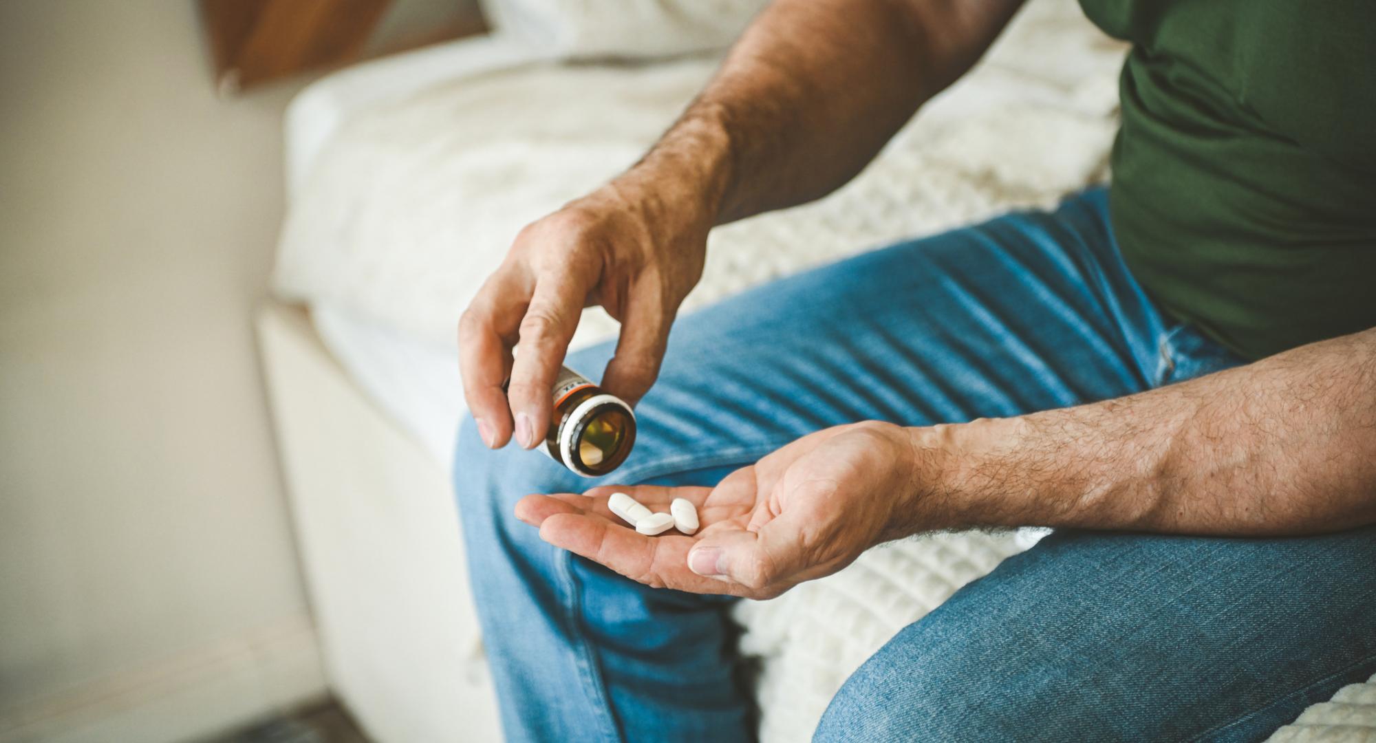 Man taking medication