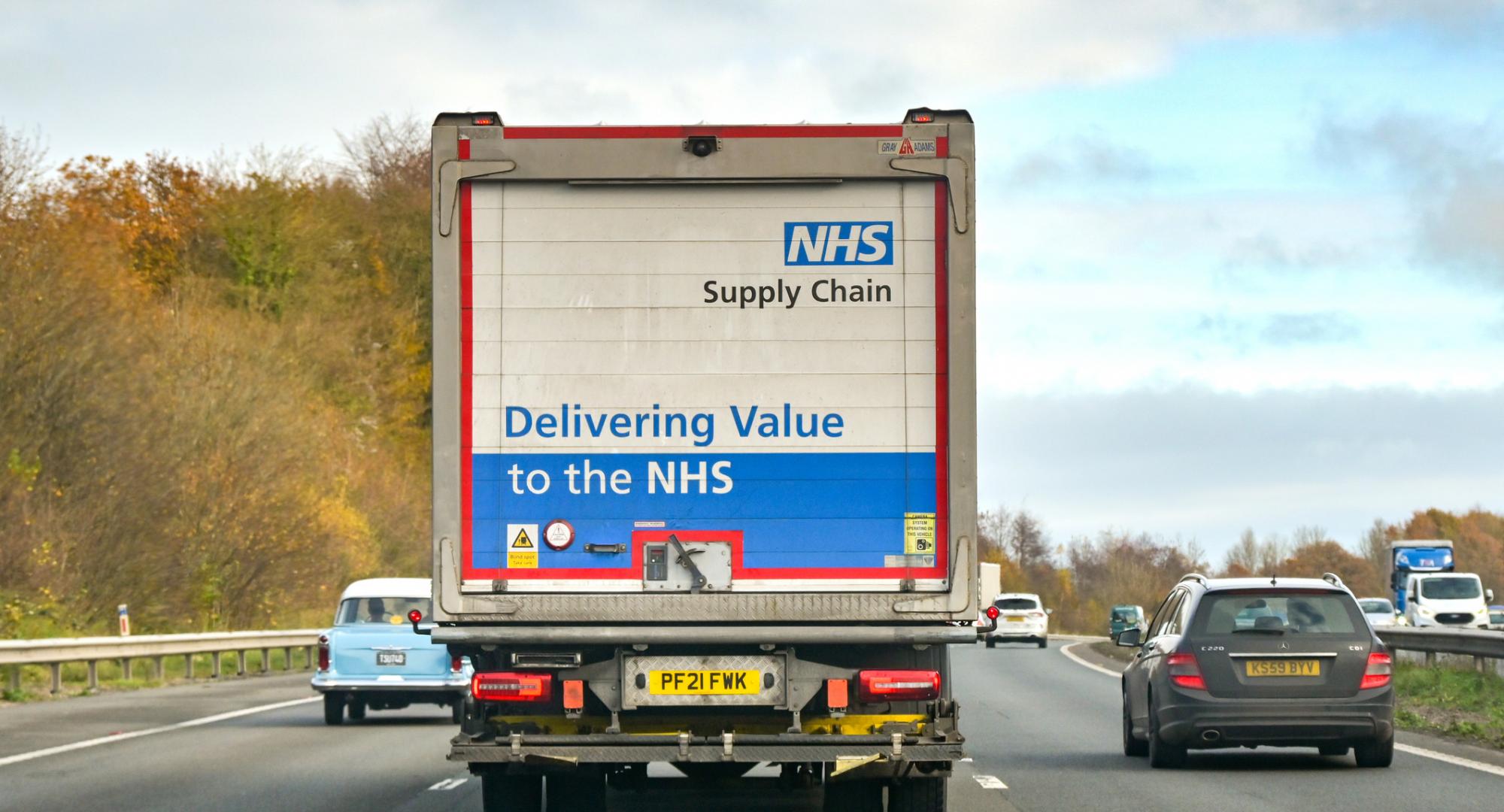 NHS supply chain van