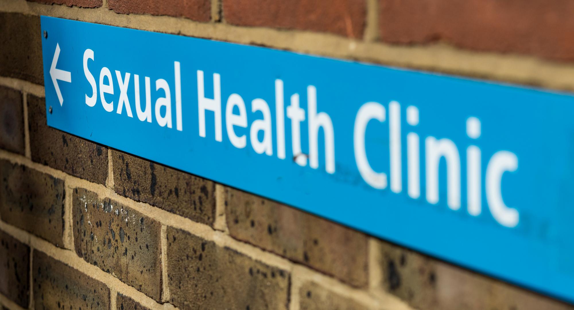 Sign for a sexual health clinic
