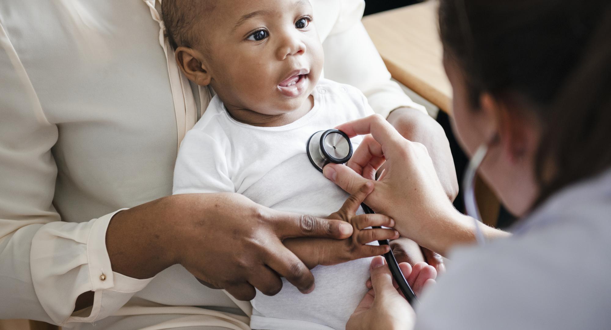 Baby visiting a doctor