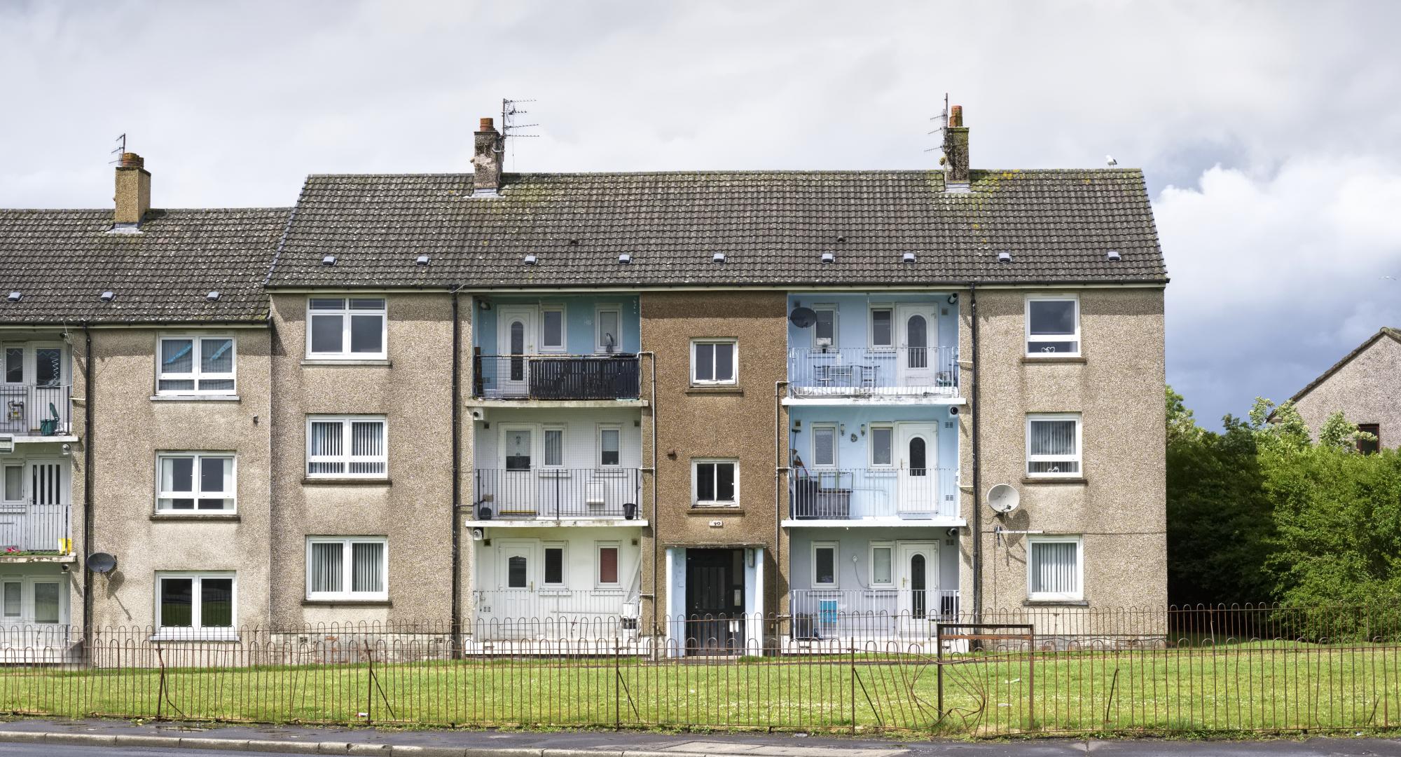 Derelict council house in deprived area of the UK
