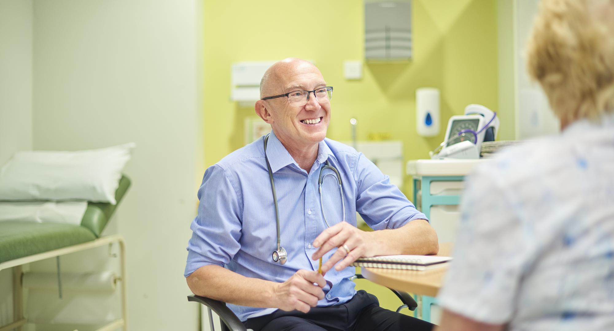 Doctor talking to a patient