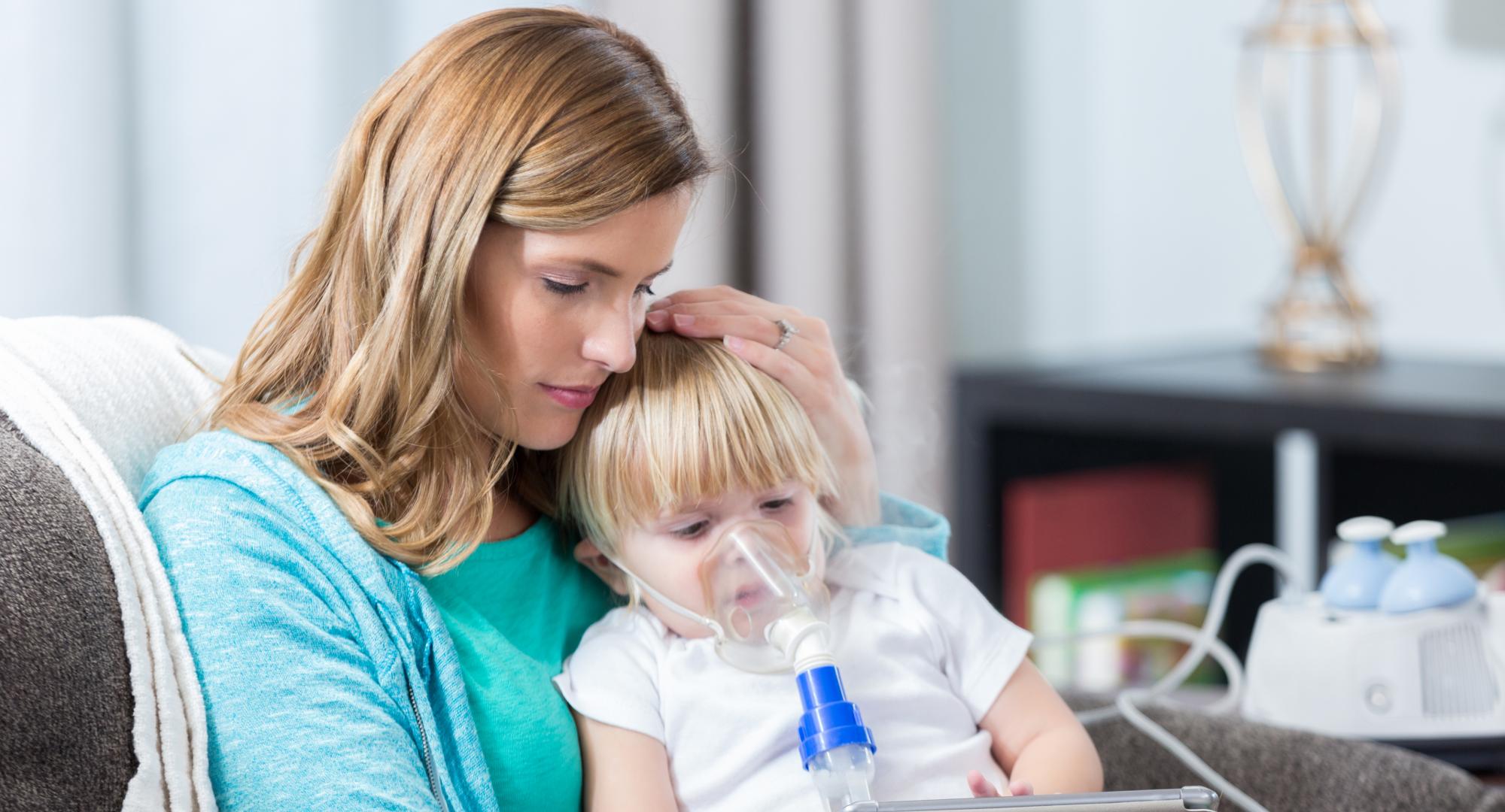 Small child with cystic fibrosis
