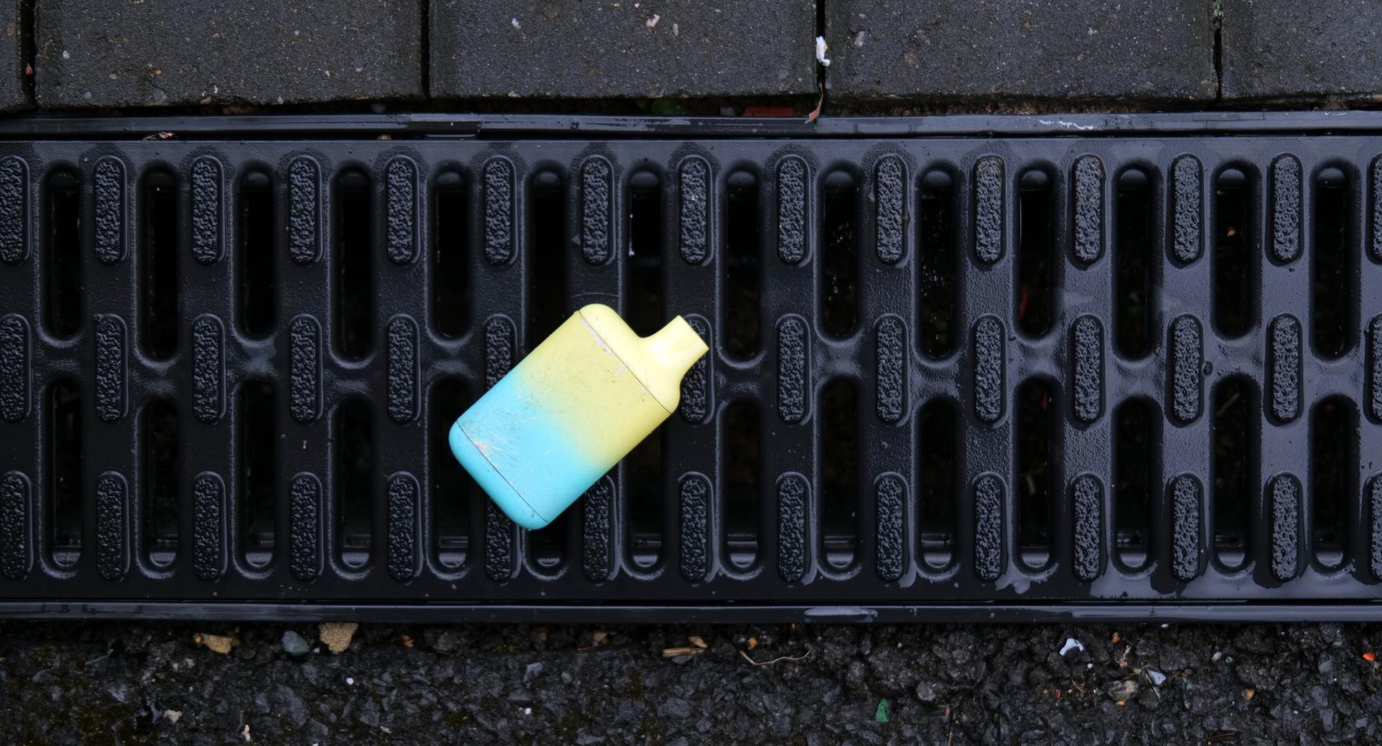 Disposable vape on the floor