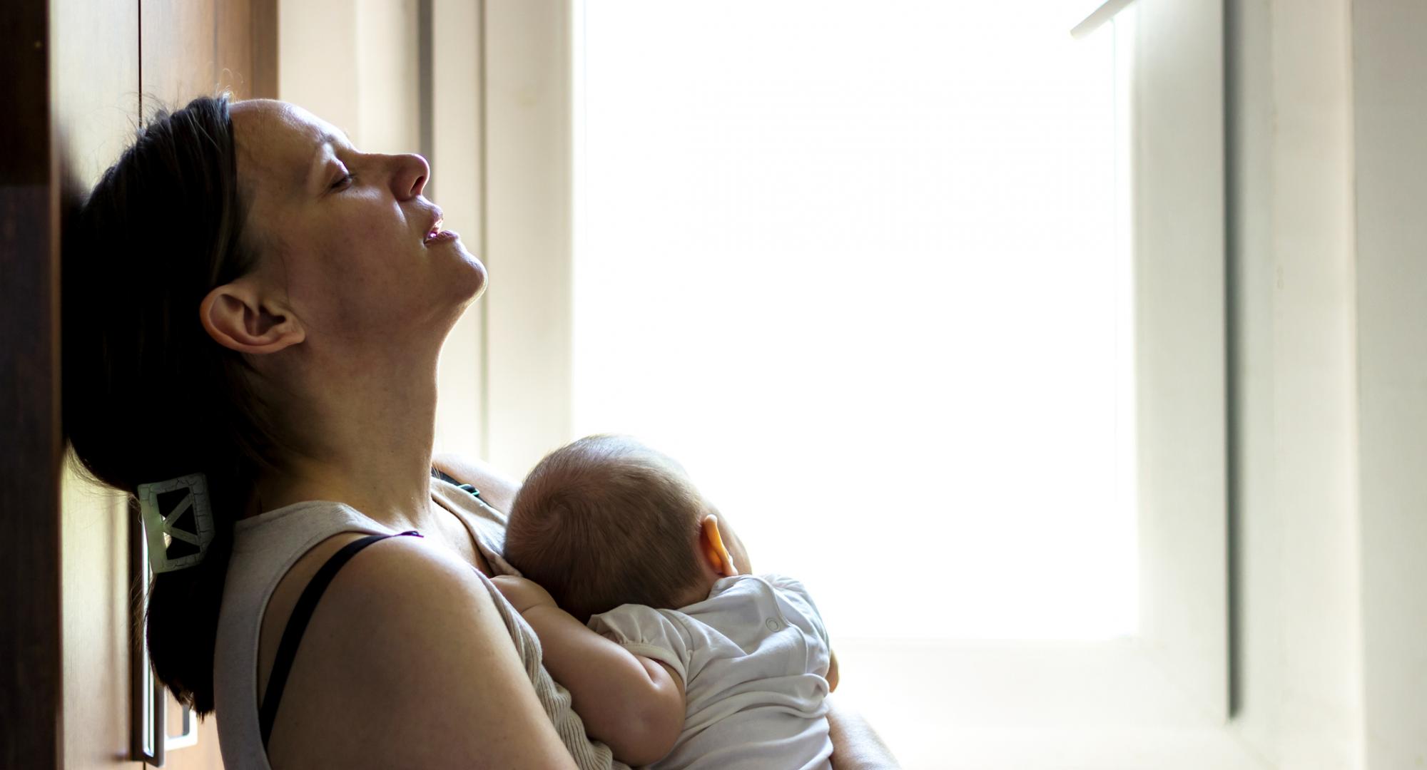 Mother with post natal depression