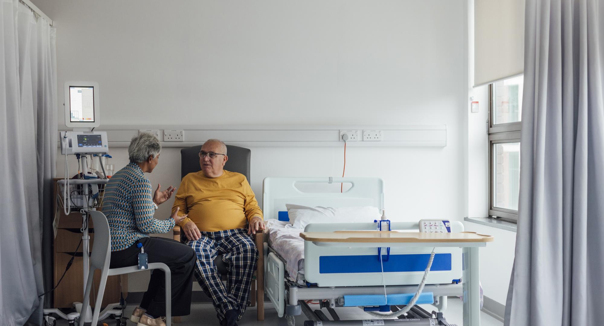 Senior male cancer patient