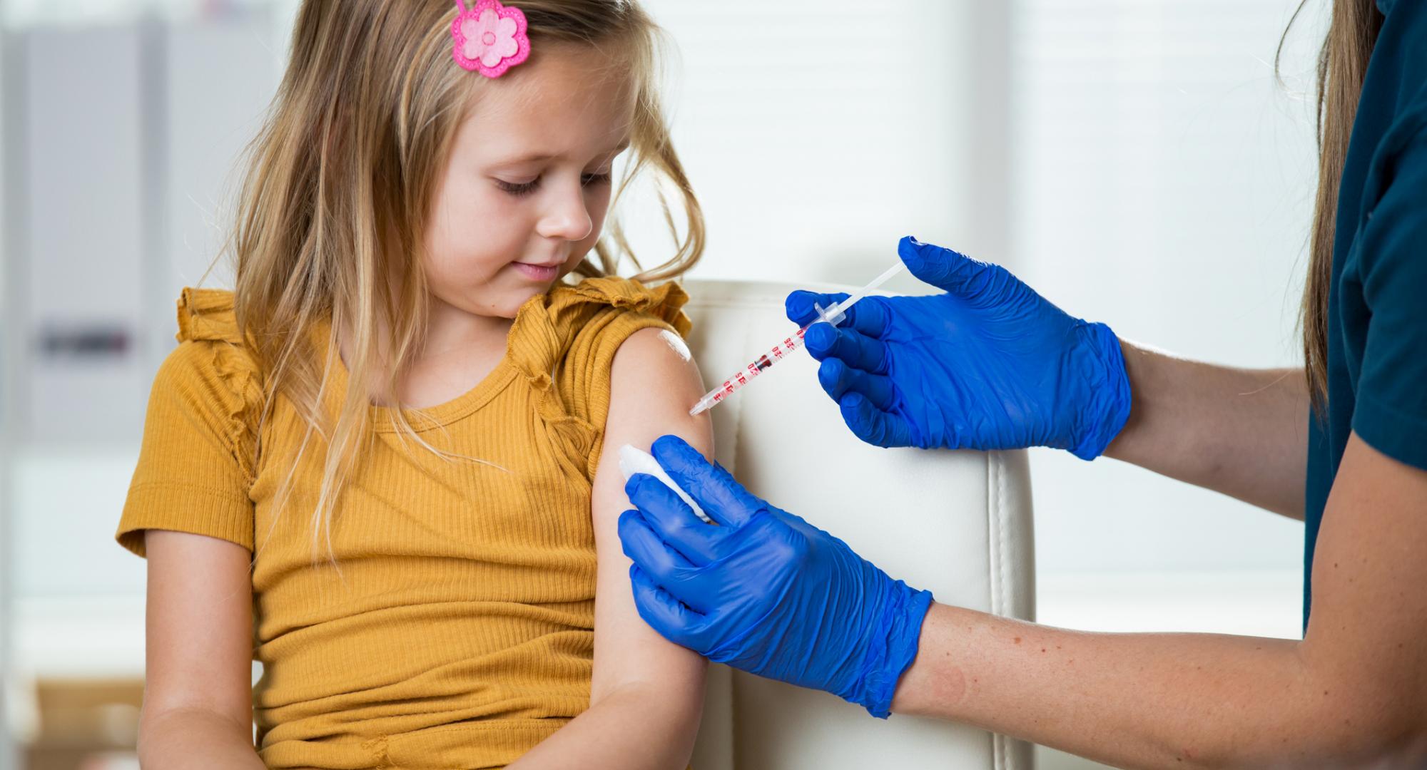 Child being vaccinated