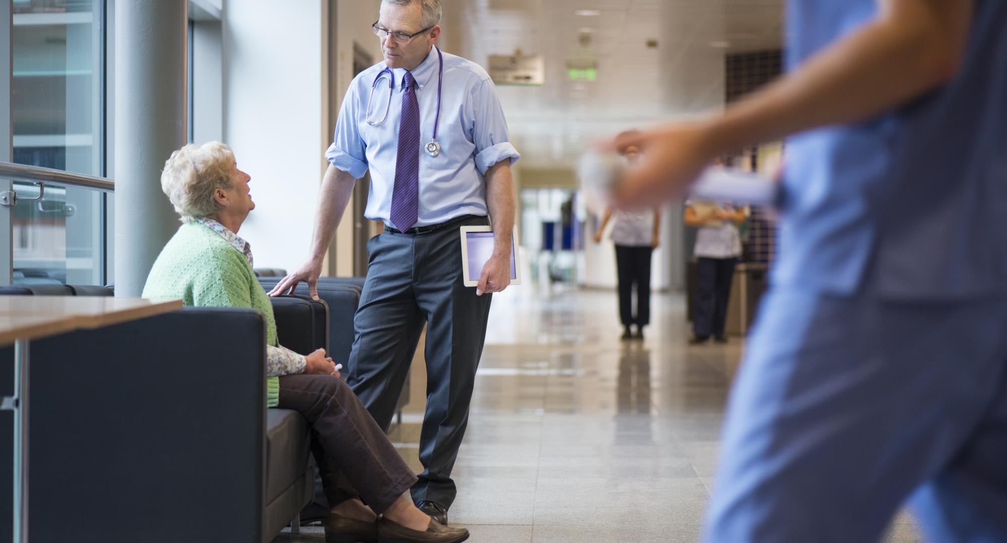 Doctor talking to a patient