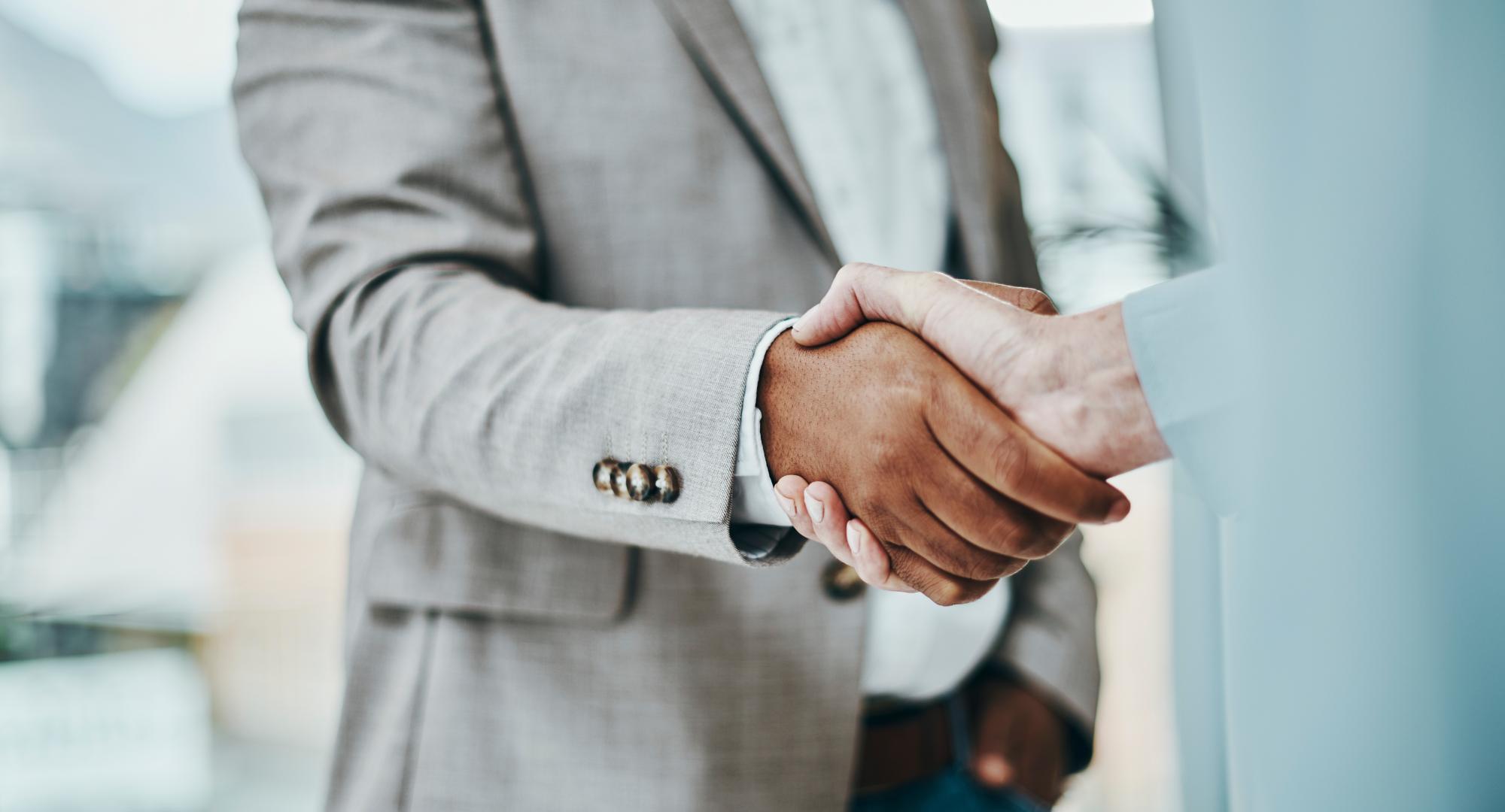 Two men shaking hands