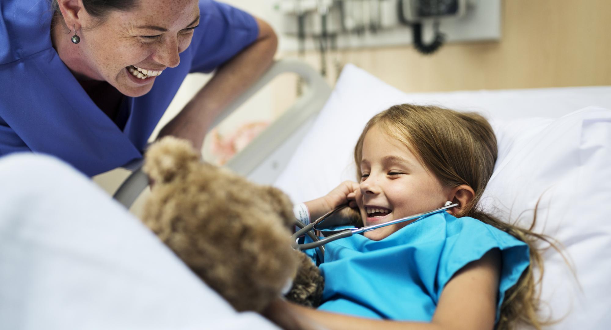 Young girl in hospital