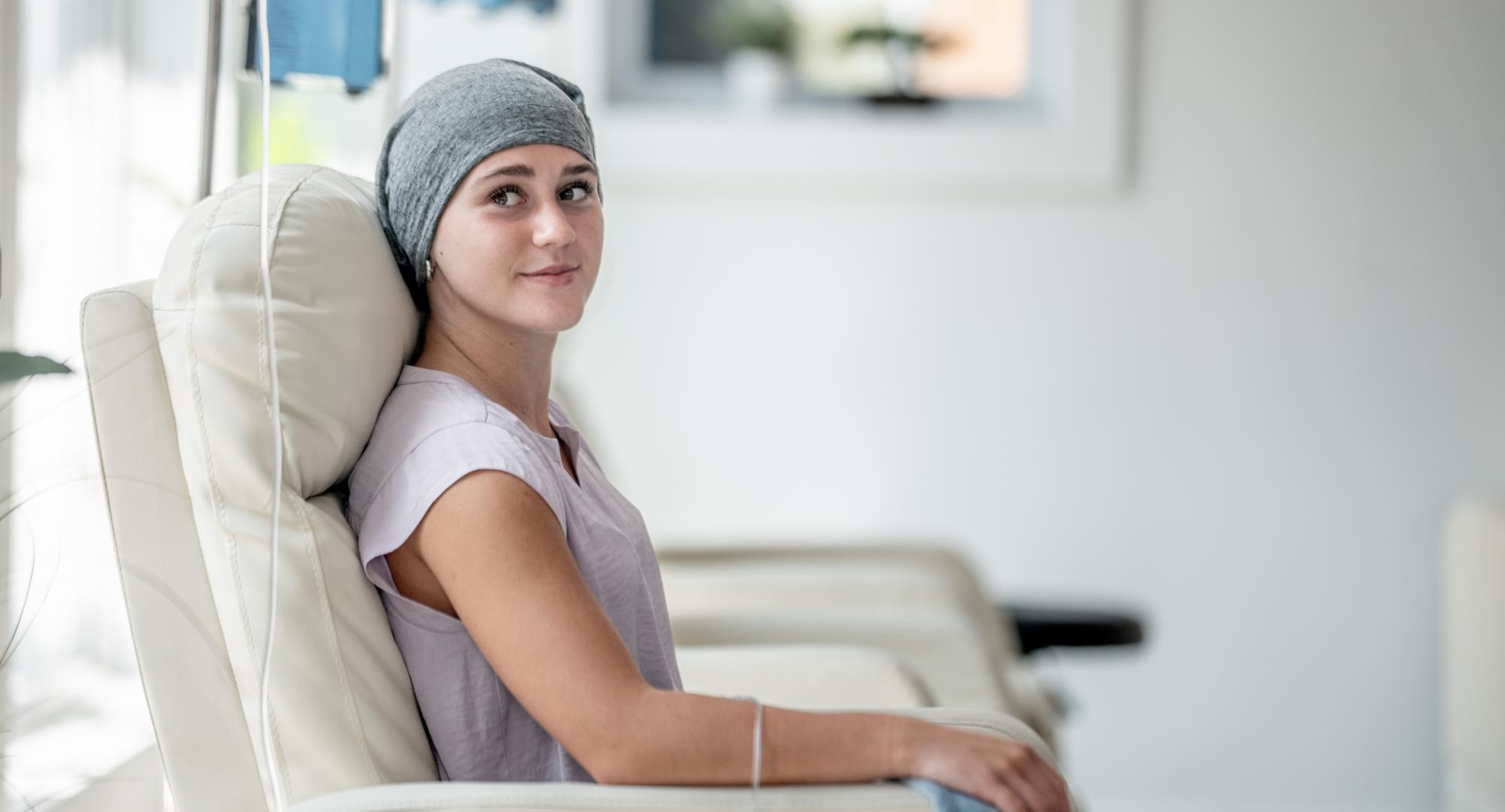 Young woman with cancer