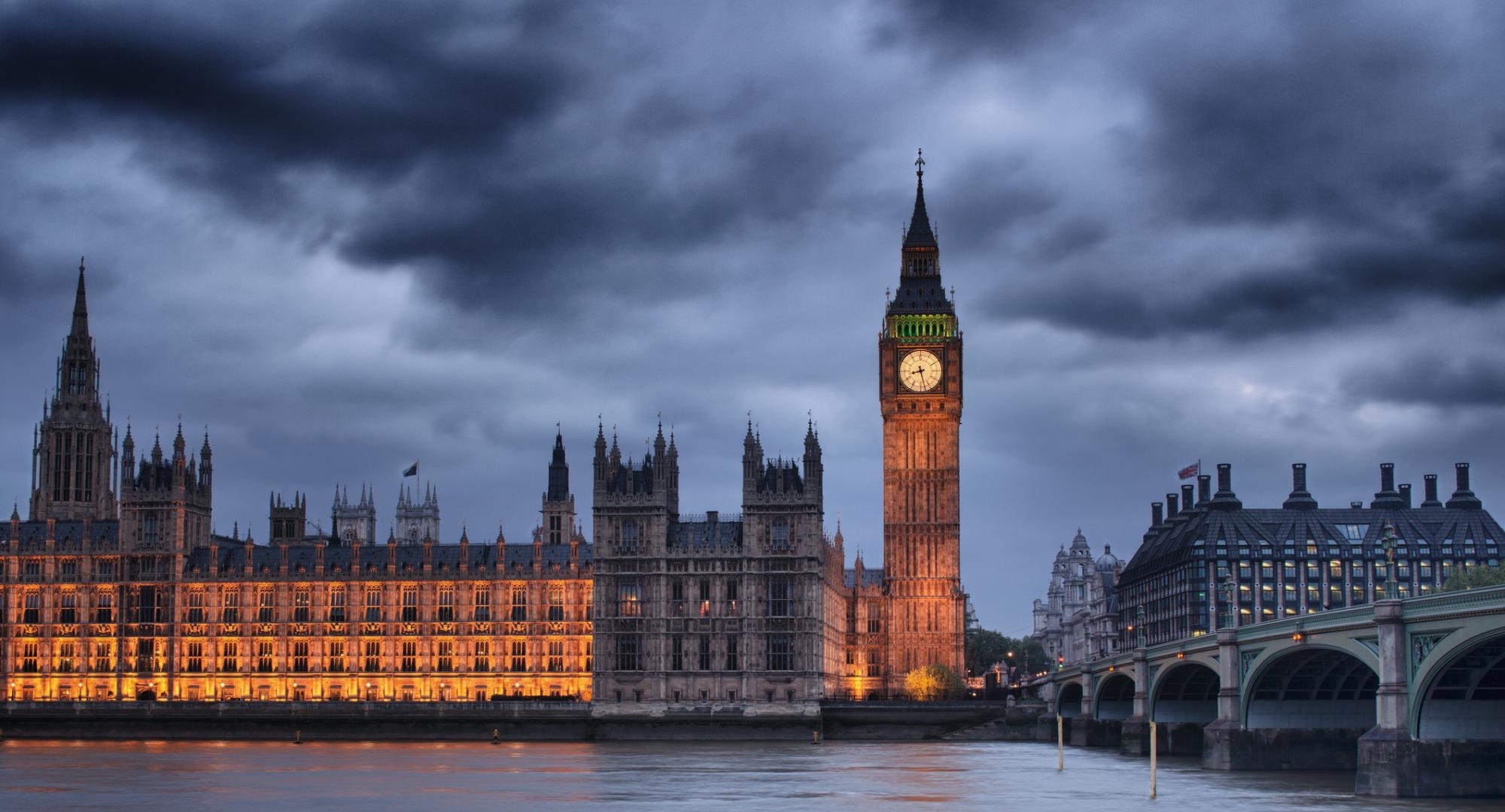 houses of Parliament at dusk