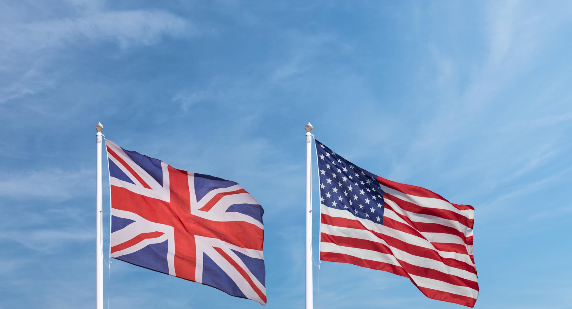 UK and US flags