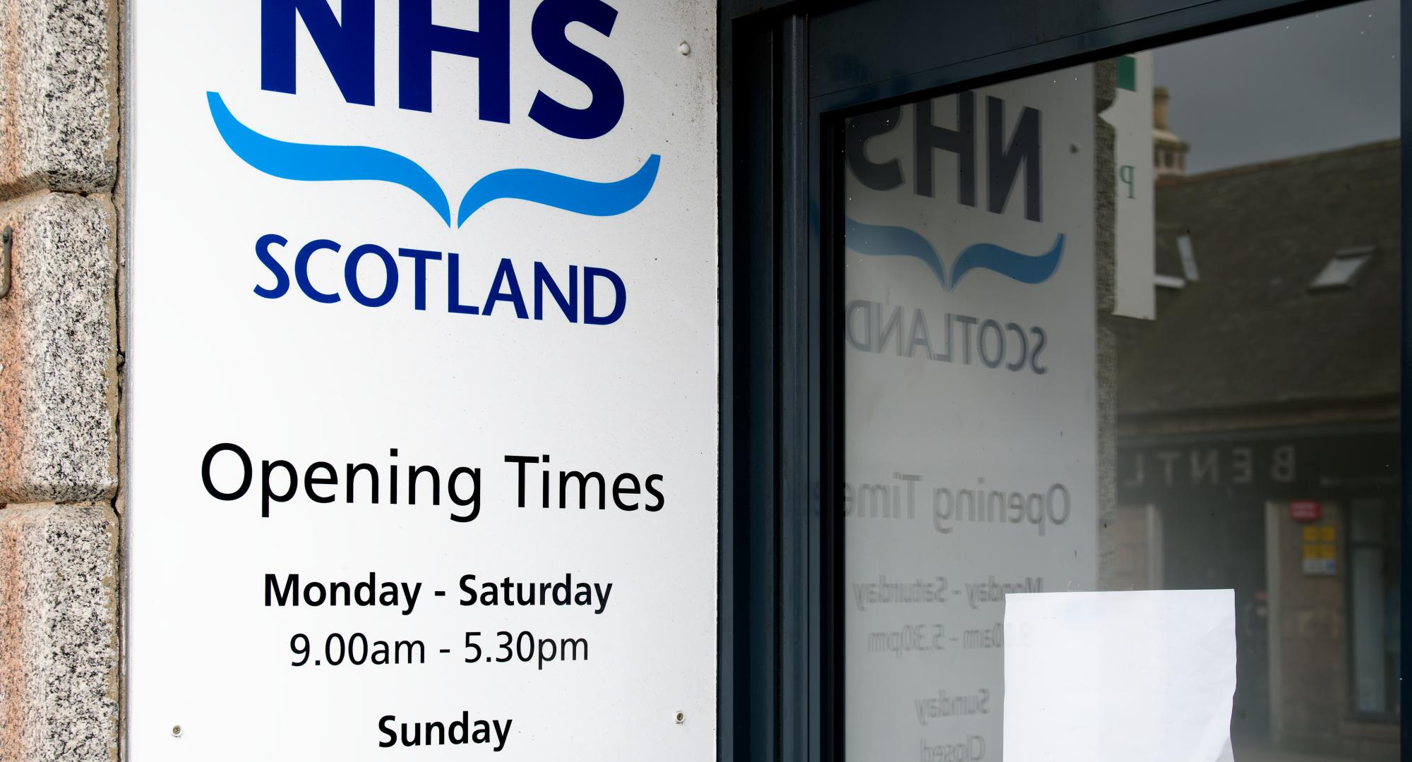 NHS Scotland sign