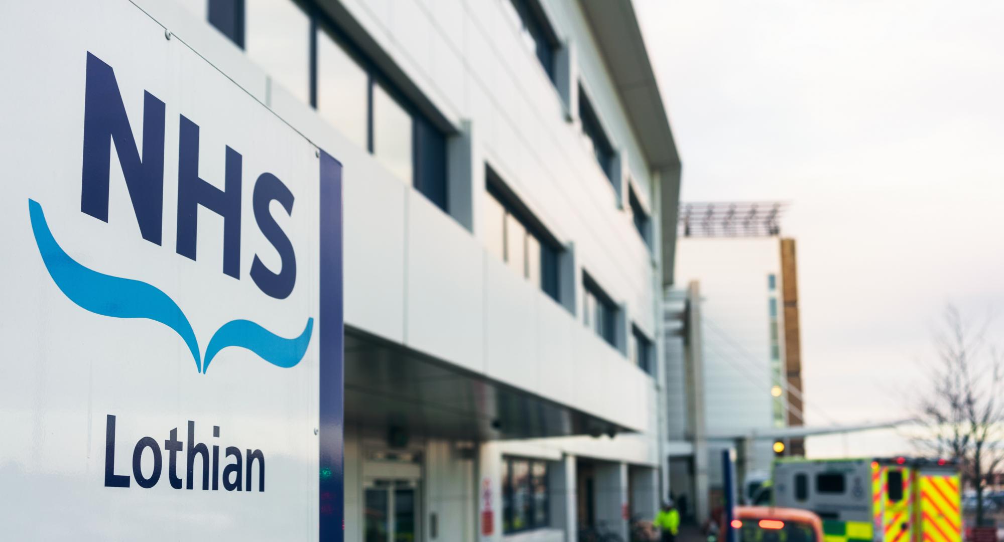 Sign outside a Scottish hospital