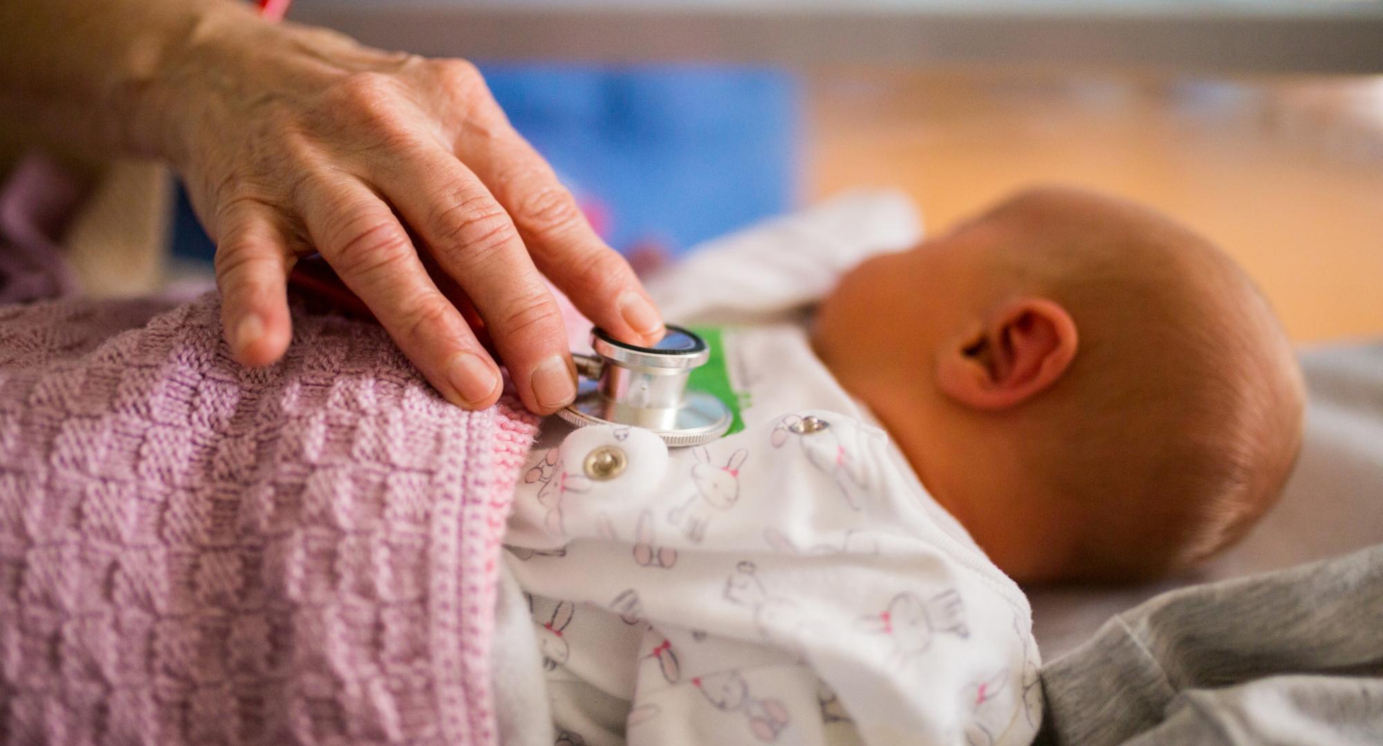 Baby in hospital