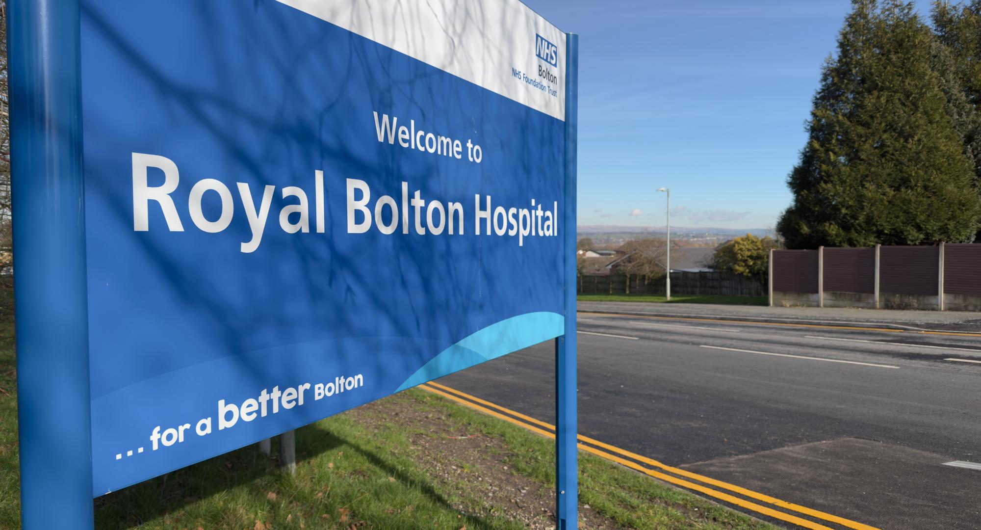 Royal Bolton Hospital sign