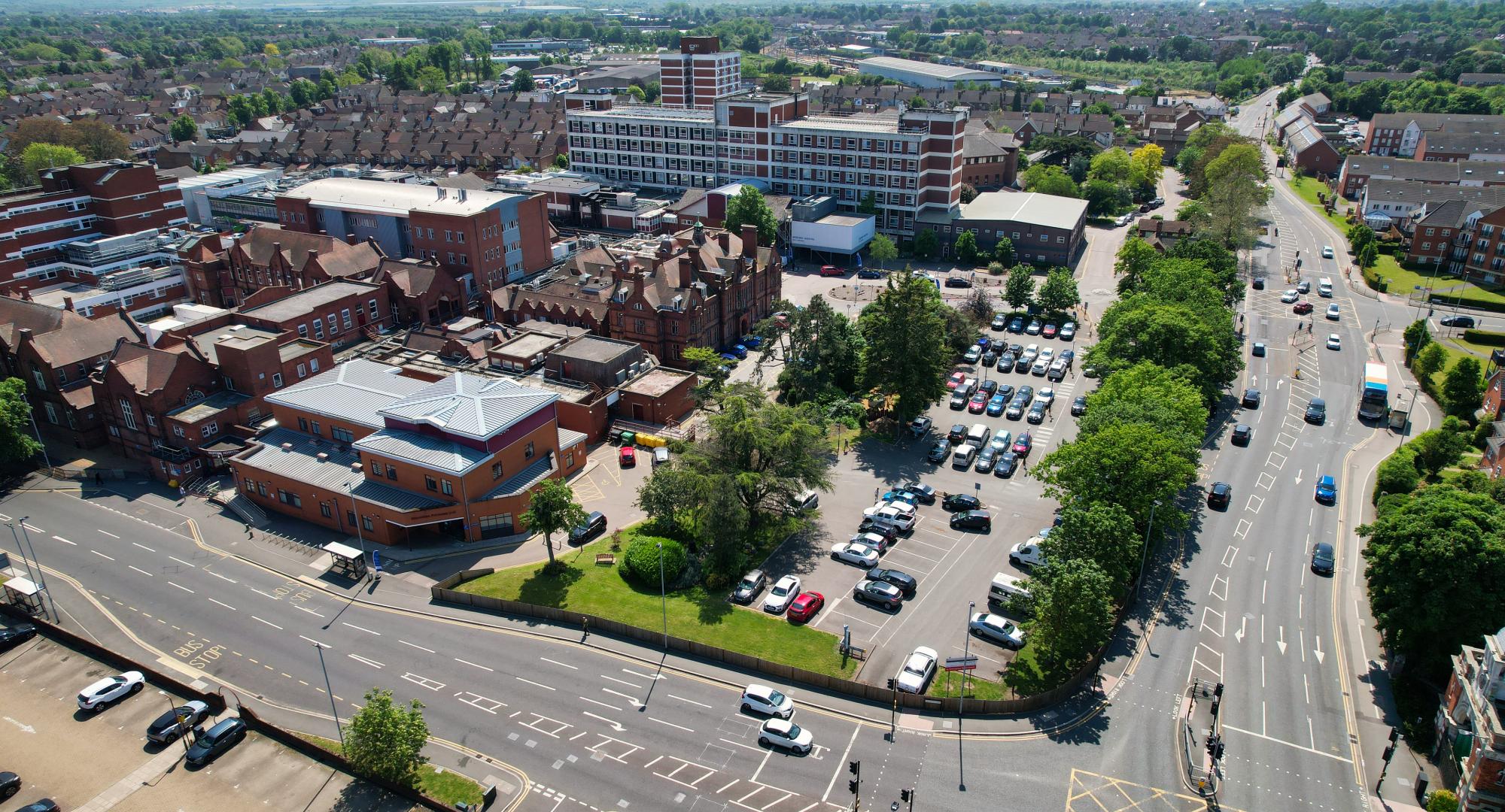 Aerial view of Bedford
