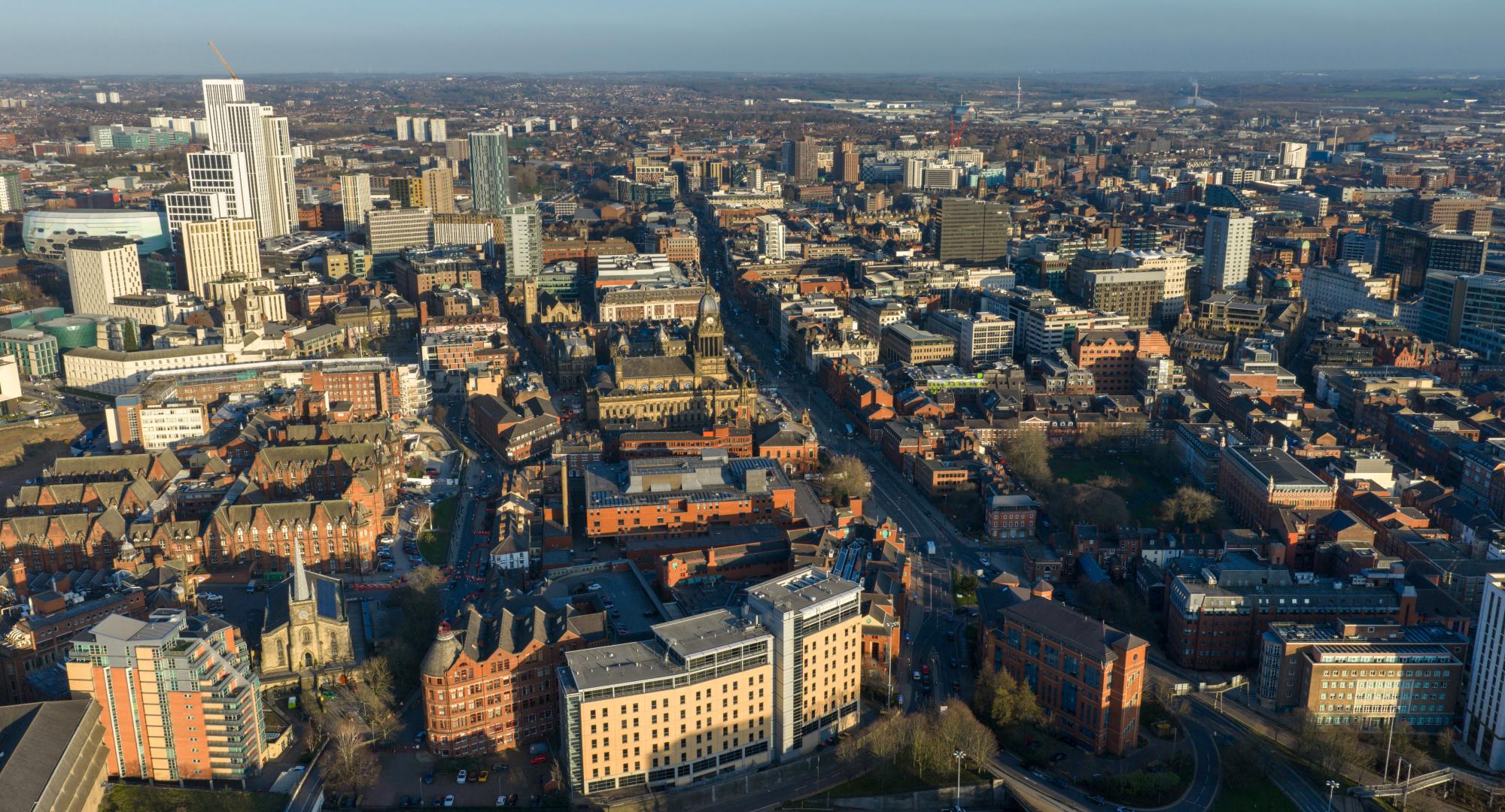 Aerial view of Leeds