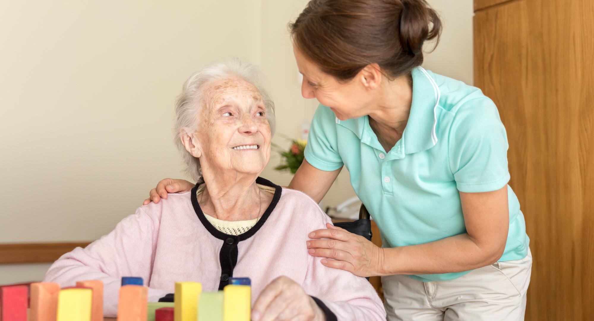 Senior woman with Alzheimer's