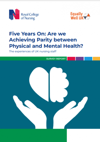 Front cover of the Royal College of Nursing's report on physical and mental health
