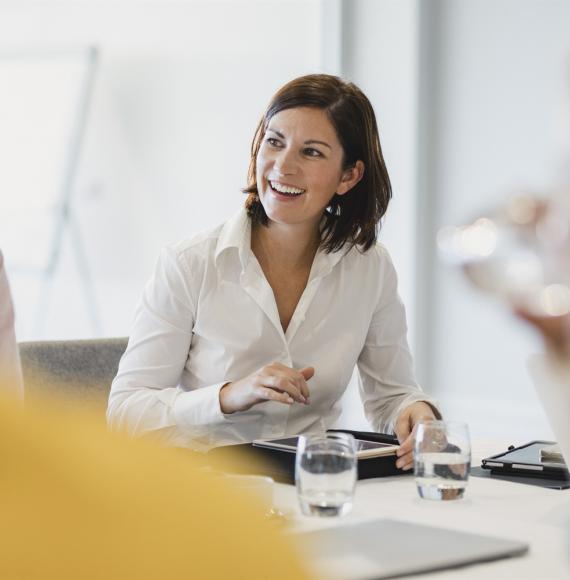 Female leader in a meeting