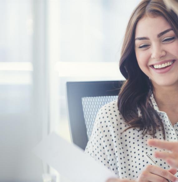 Smiling young woman