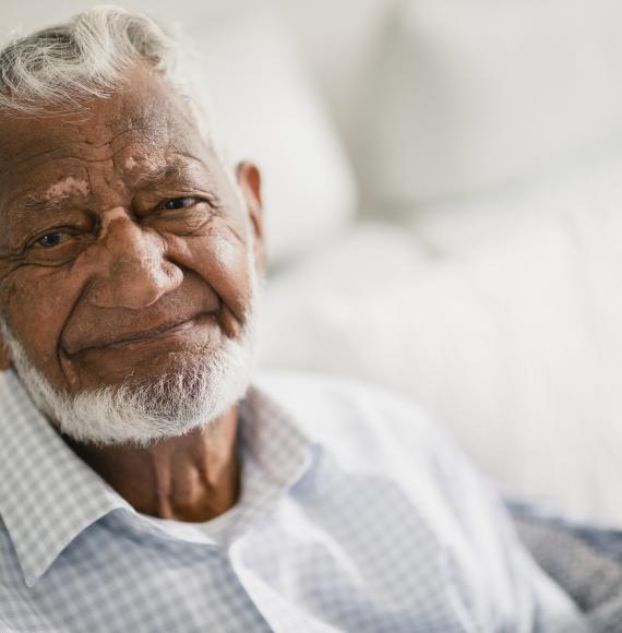 Elderly man from a BAME background