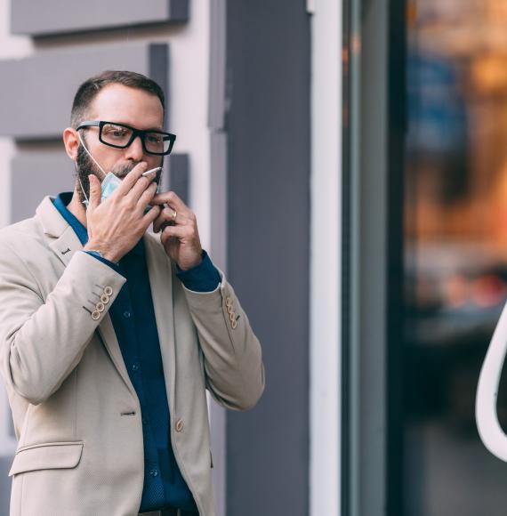 Man smoking a cigarette