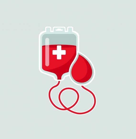 Artist illustration of blood donation