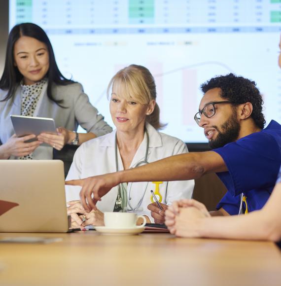 Health staff in a meeting