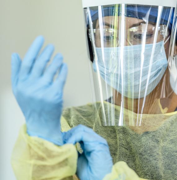 Nurse wearing PPE