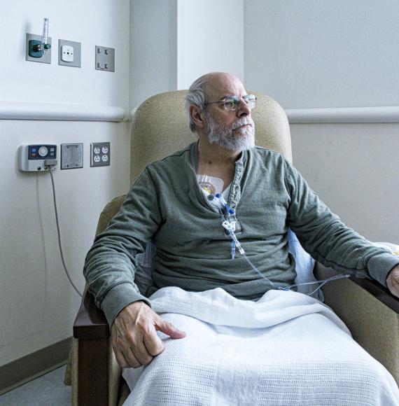 Cancer patient receiving chemotherapy