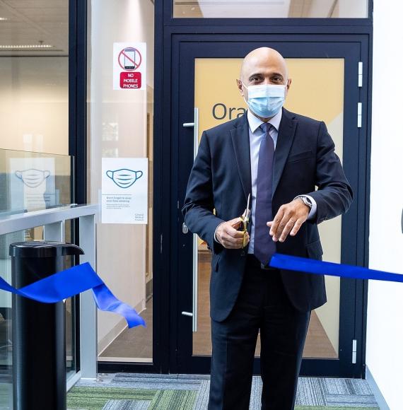 Sajid Javid formally opening GMC assessment centre