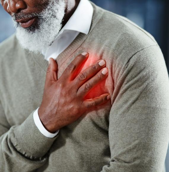 Chest pain in an adult male