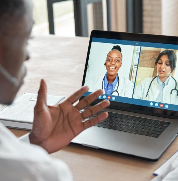 doctors using video call
