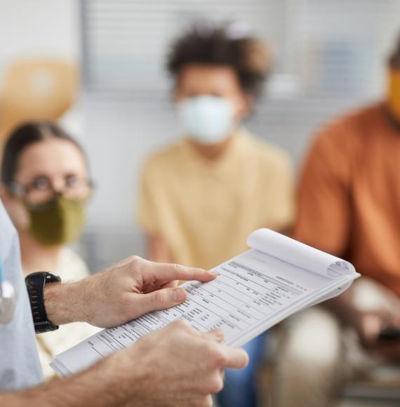 patients talking to doctors