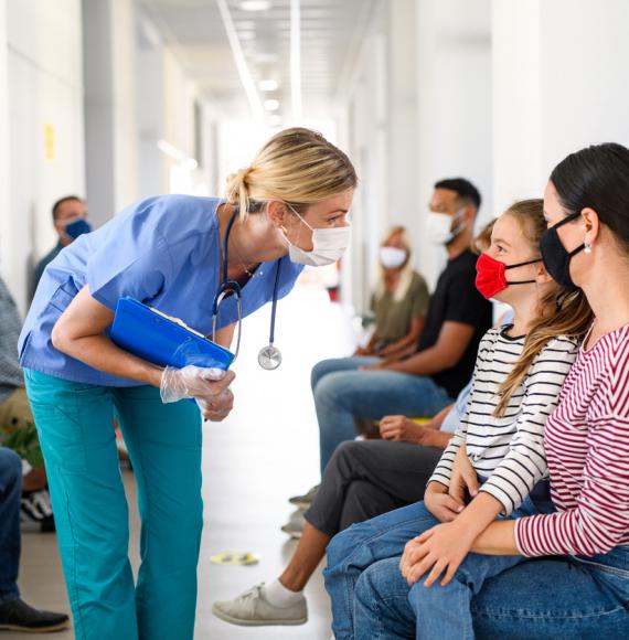 covid vaccine waiting room 