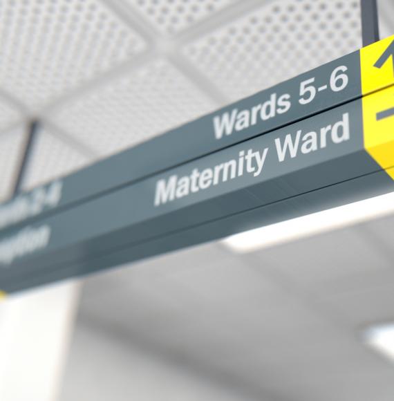 Maternity ward sign  