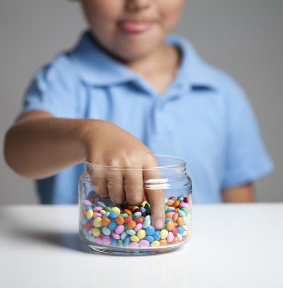 child eating sweets 