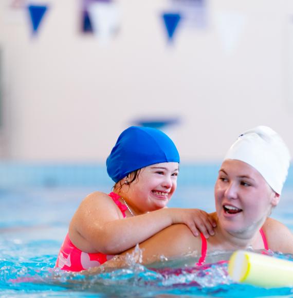 girls with learning disabilities swimming